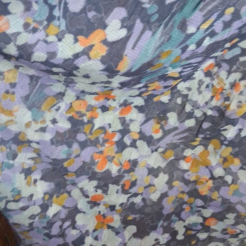 Anthropologie Weston Wear Floral Sleeveless Dress - Blue and Orange Size Medium - Picture 3 of 8